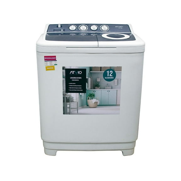 Lavadora Atvio Home Doble Tina 12 Kg WM122TWM Blanco