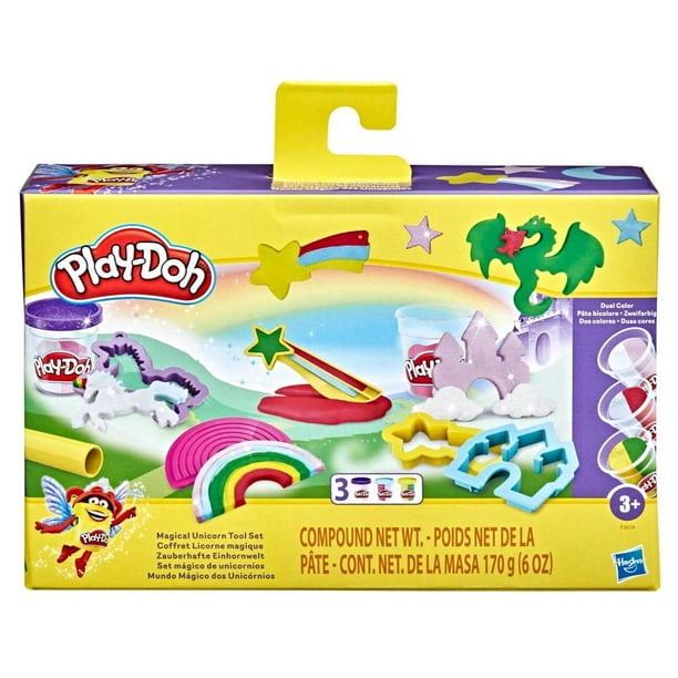 PLAY 46754 - Kit 6 botes de plastilina de Unicornio para moldear - Manualidades  para niños