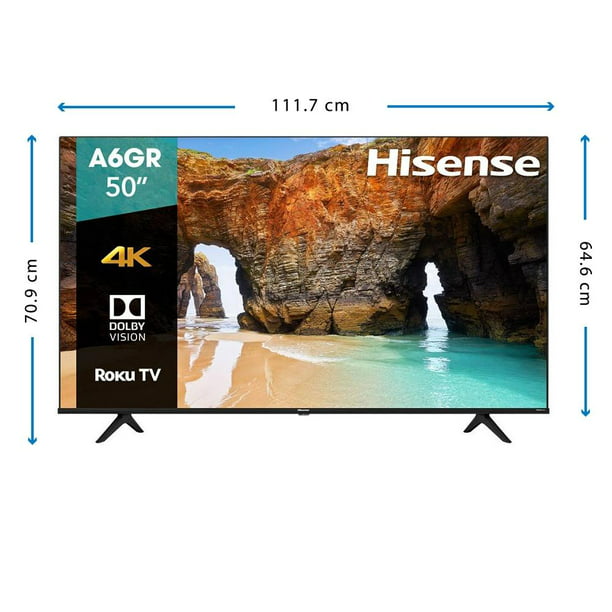 Pantalla Hisense Smart Roku TV 50 pulg. 50R6000GM Led 4K UHD