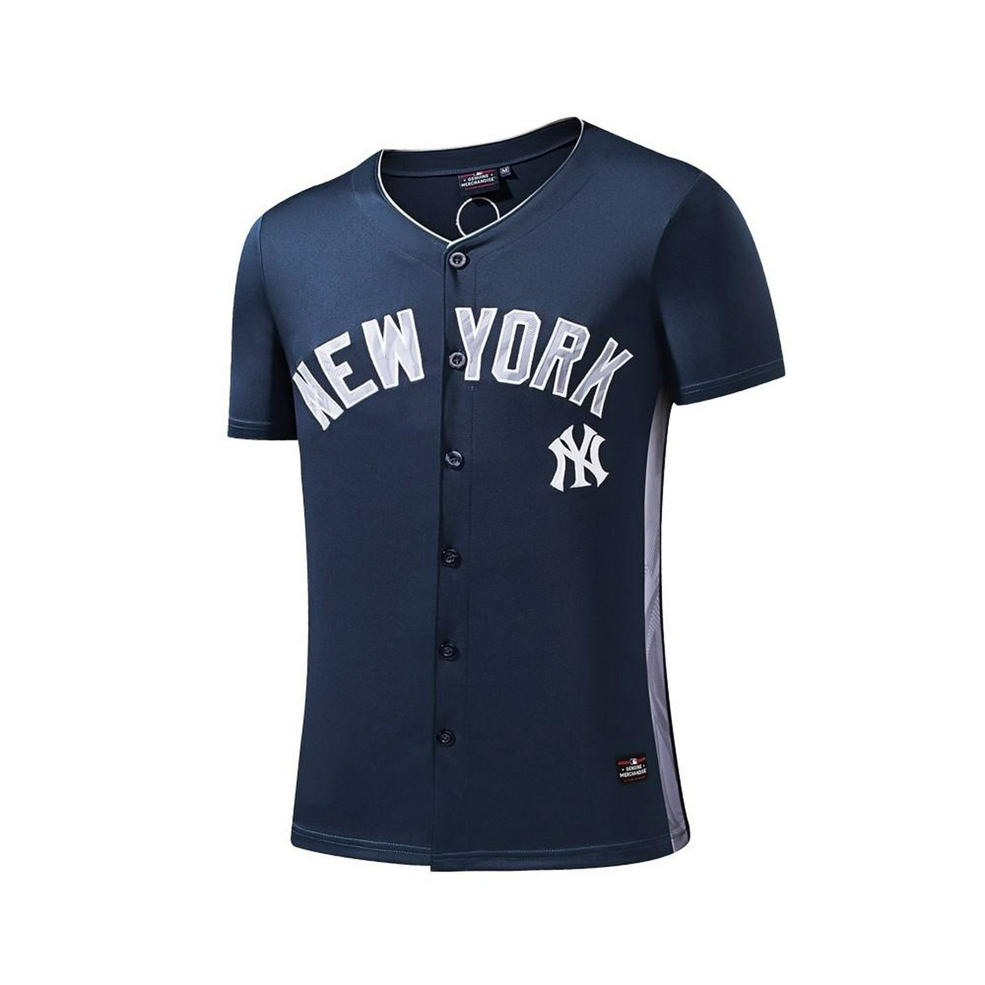 Jersey New York Yankees FexPro México MLB Talla EG Manga Corta con Botones  Azul Marino