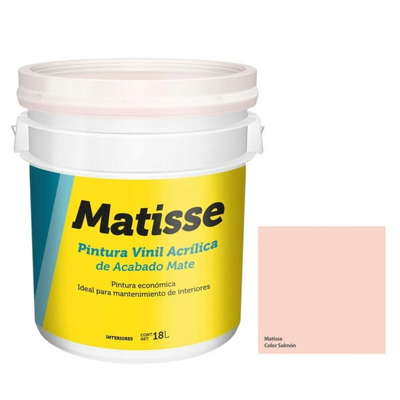 Pintura Vinil Acrílica Meridian Matisse Salmon Mate 18 L