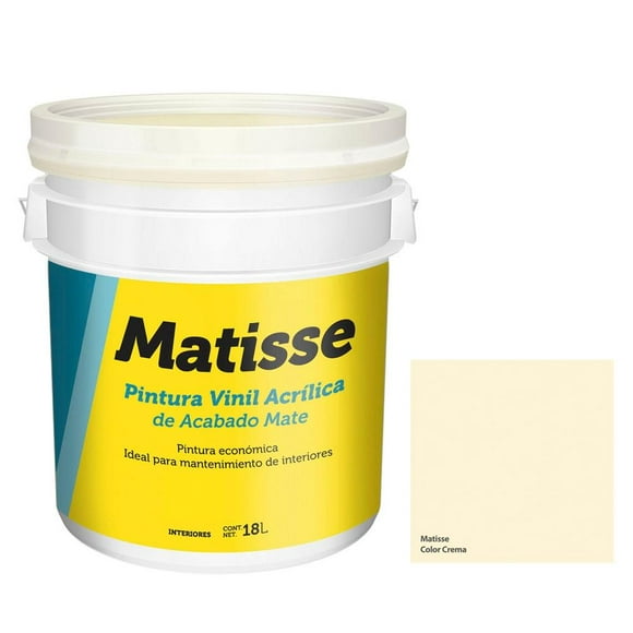 Pintura Vinil Acrílica Meridian Matisse Crema Mate 18 L