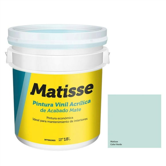 Pintura Vinil Acrílica Meridian Matisse Verde Mate 18 L