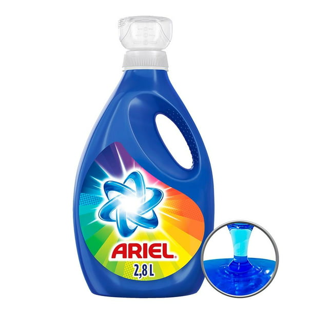 Detergente Líquido Ariel RevitaColor ropa blanca y de color concentrado 2.8 l | Walmart