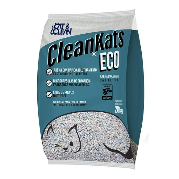 arena para gato cat  clean cleankats ecologica 20 kg