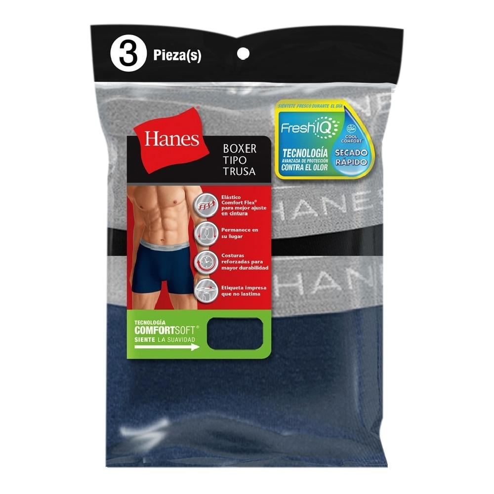 Boxer Hanes Red Label para Hombre Brief Multicolor 3 Piezas Talla G Walmart