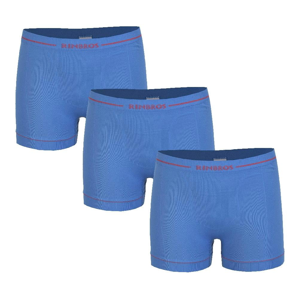 Boxer seamless Rinbros Originales Ni o Talla M Azul 3 Piezas