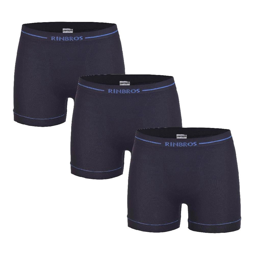 Boxer seamless Rinbros Originales Ni o Talla GD Negro 3 Piezas