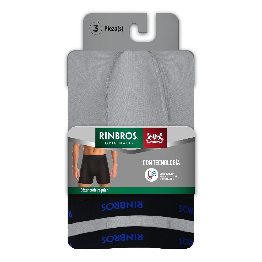 Boxer corte regular Rinbros Originales Talla XG Multicolor 3 Piezas