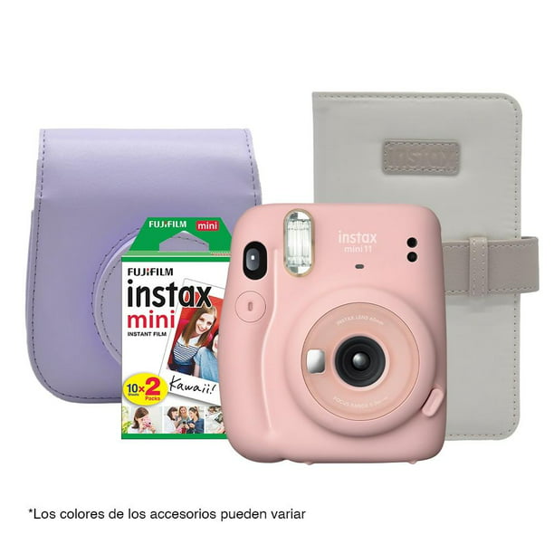 Cámara instantánea Fujifilm Instax Mini 11 Rosa mas 20 fotos y accesorios | en línea