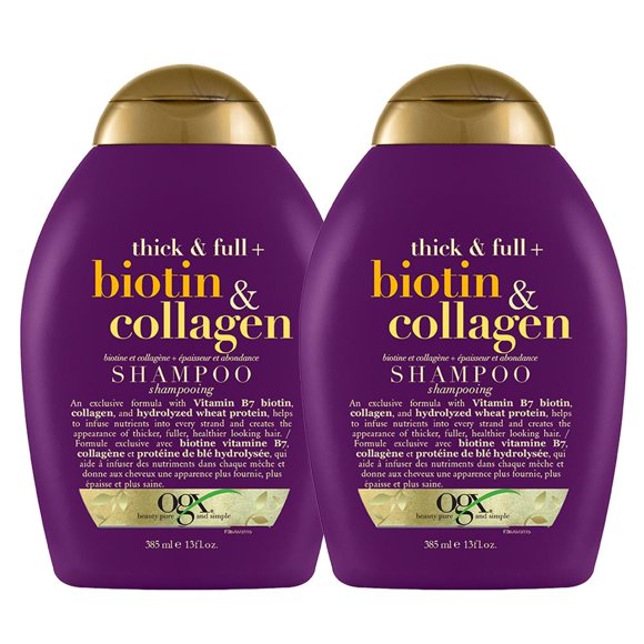 pack de 2 shampoos ogx biotina y colageno 385 ml cu