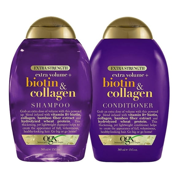 pack de shampoo y acondicionador ogx biotina extra 385 ml cu