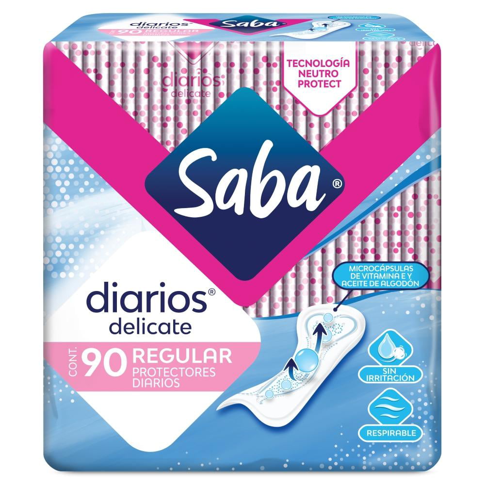 Protectores diarios Saba Diarios delicate largos 100 pzas + 1 hielera Agatha  Ruiz de la Prada | Walmart