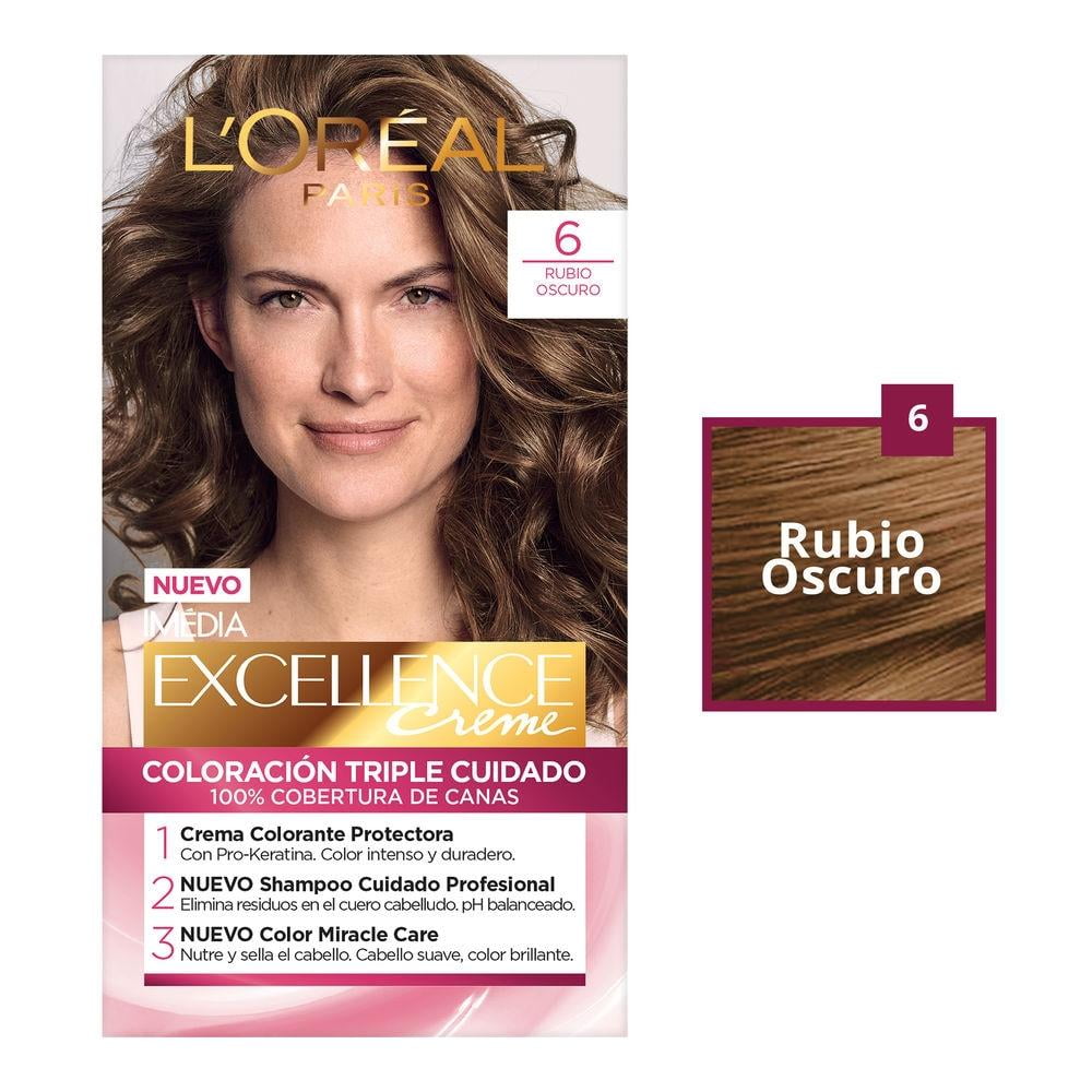 Paisaje Mujer cosecha Tinte para cabello L'Oréal Imédia Excellence creme 6 rubio oscuro | Walmart