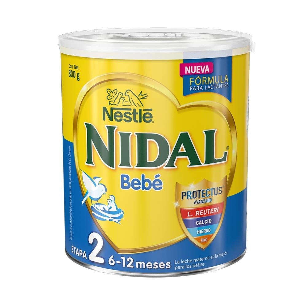 Leche de fórmula en polvo Nestlé Nidal 2 en lata de 800g - 6 a 12 meses