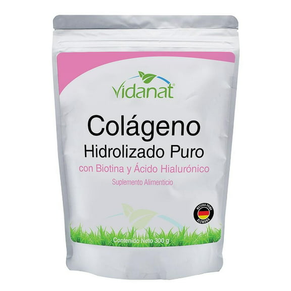 Colágeno Hidrolizado Puro Vidanat con biotina y ácido hialurónico 300 g