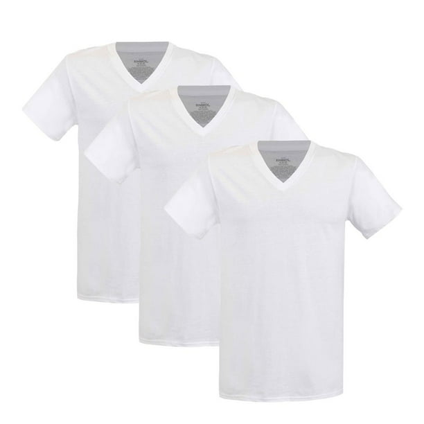 Playera Rinbros Originales para Hombre, Blanco 3 Piezas Talla G