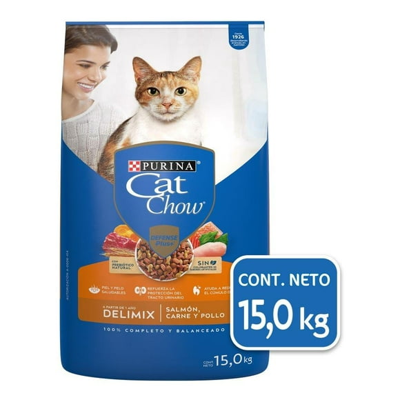 croqueta para gato purina cat chow adulto todos los tamaños 15kg