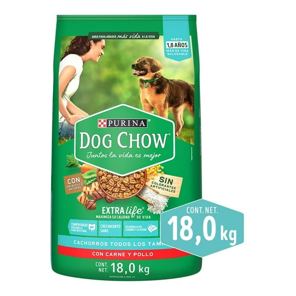 croqueta para perro purina dog chow cachorro 18kg