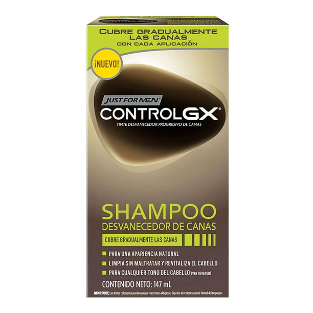 poco claro Intolerable Tren Shampoo Just For Men Control GX desvanecedor de canas 147 ml | Walmart