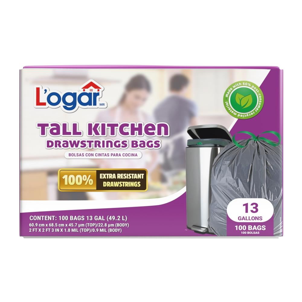 Logar Bolsas Para Basura 90 pzas de 147.6 l | Costco México