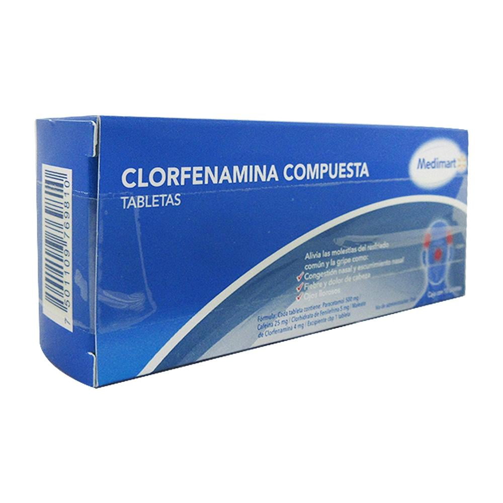 Clorfenamina Compuesta Medimart Masferol 10 Tabletas Walmart 3640