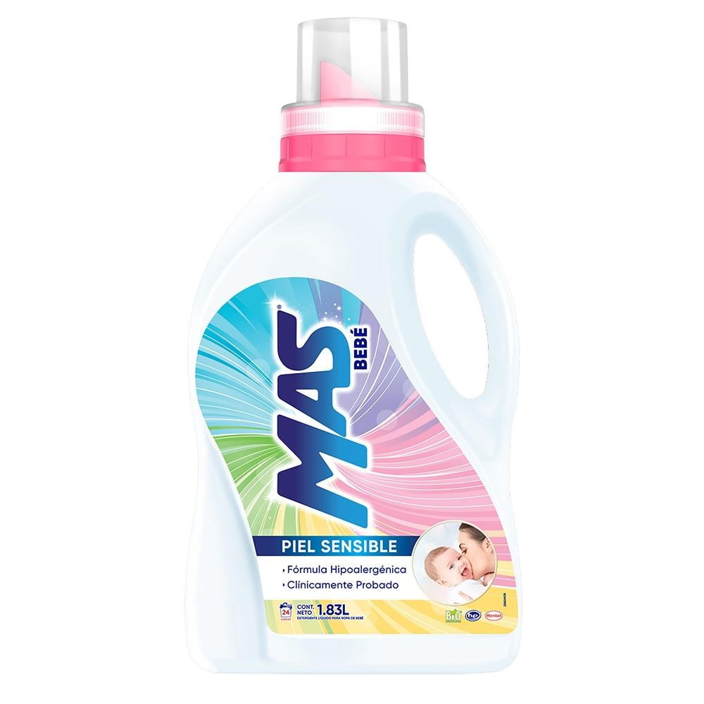 ataque Alaska Emociónate Detergente líquido MAS bebé piel sensible 1.83 l | Walmart