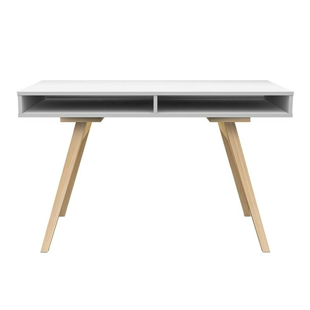Escritorio de pino - Tablero de mesa de 2.0 in de grosor, escritorio de  computadora para el hogar y la oficina, mesa de comedor minimalista moderna