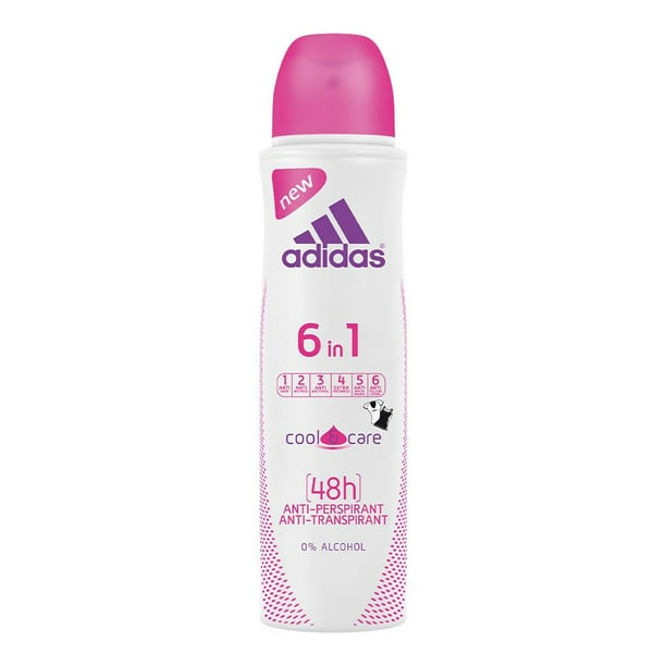 Creación Recoger hojas encuesta Antitranspirante Adidas 6 en 1 coll and care en aerosol para dama 150 ml |  Walmart