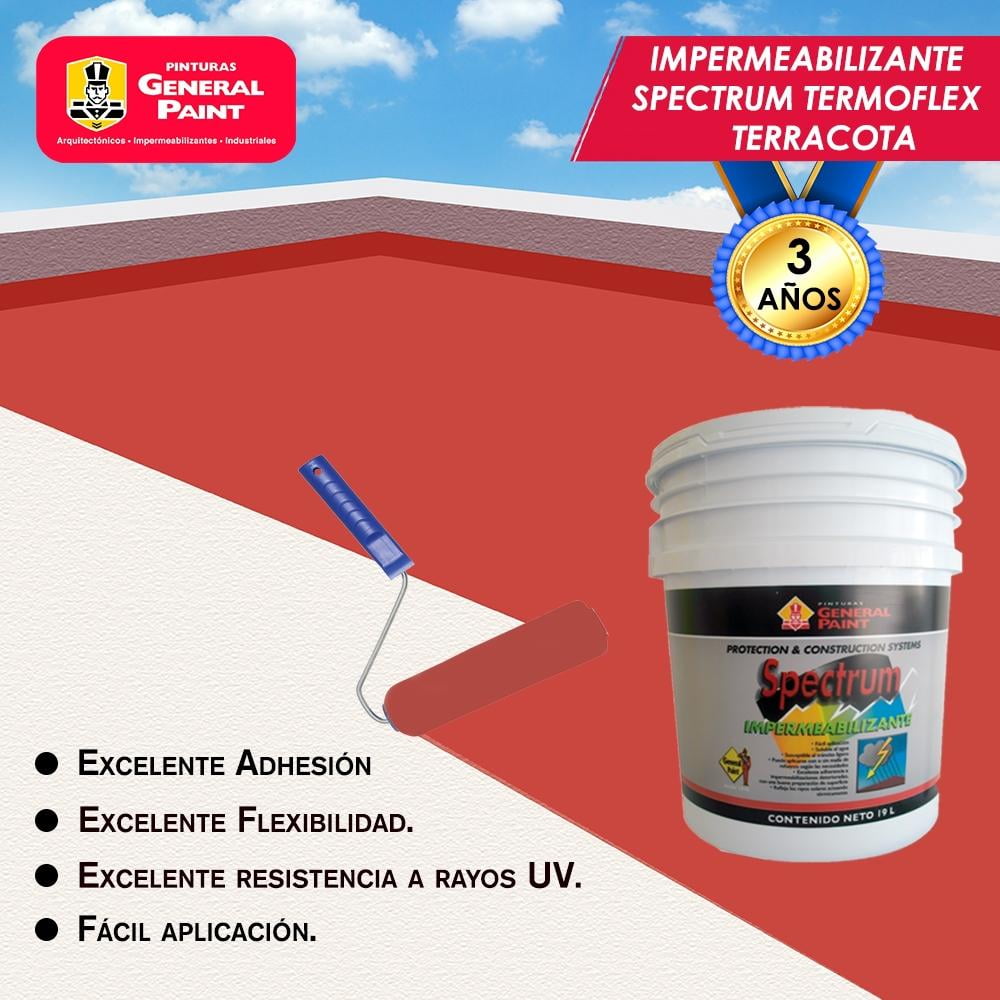 Pintura impermeabilizante AXTON 15L terracota