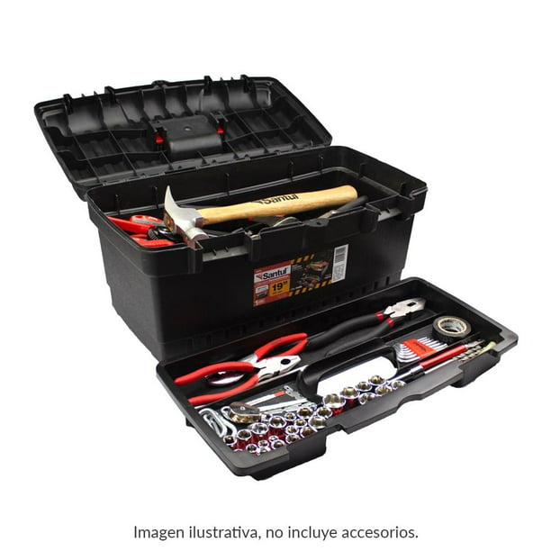 Detalle de la caja del kit de herramientas de la caja de herramientas  conjunto de instrumentos