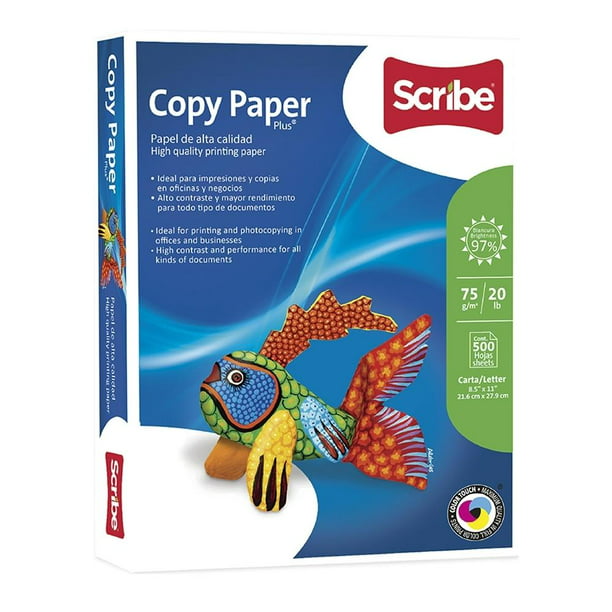 Paquete de hojas tamaño carta Scribe Clase Ecológico 500 hojas