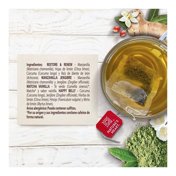 Té Nature's Heart Matcha Vainilla Nature's Heart 20 Sobres