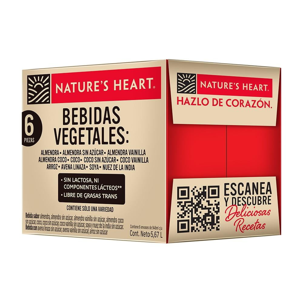 Bebida Nature's Heart Sabor Almendra Vainilla Sin Azúcar 946 ml | Bodega  Aurrera en línea