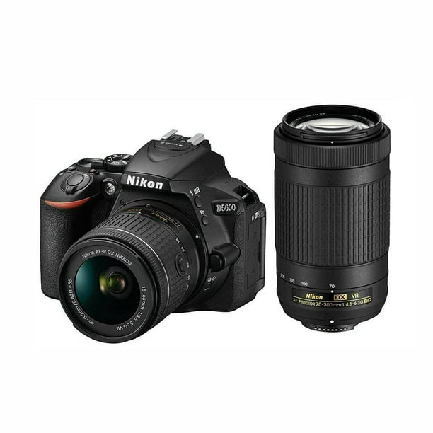 Cámara Nikon D5600 Kit con Lentes AF-P 18-55 VR y AF-P 70-300