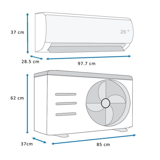 York-Aire acondicionado split pared 12000 BTU frío solo