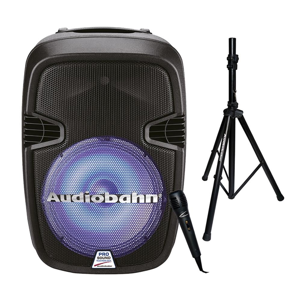 Bocina Karaoke Vorago KSP-500, 2 Microfonos inalámbricos, Tripie, USB, SD, 3.5mm, Bluetooth, Bafle