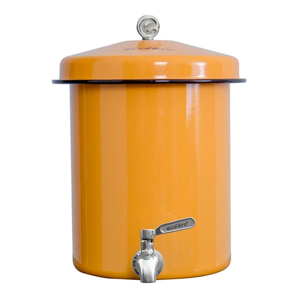 Purificador y dispensador de agua ecofiltro peltre mini 5.5l amarillo mostaza