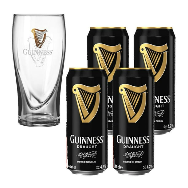 Cerveza oscura Guinness draught lata de 440 ml