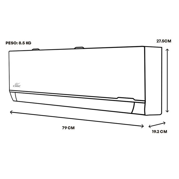 Aire acondicionado mini split inverter Carrier frío 12,000 BTU 53ELC123C  220 V