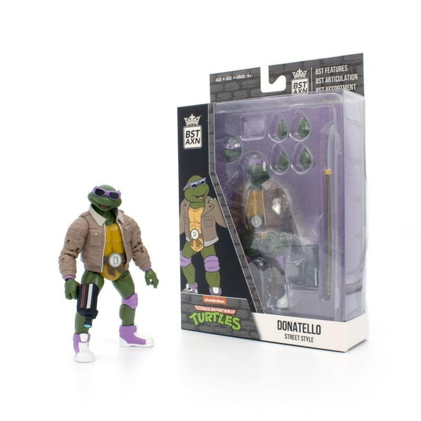 Figura De Acción Tortugas Ninja Bst Axn Coleccionable Street Style Donatello 5 Pulgadas 2240