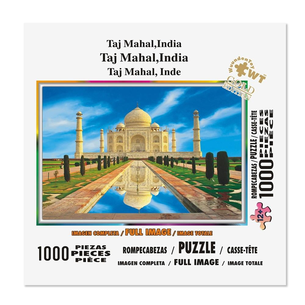 Educa Borras - Puzzle 1000 piezas Taj Mahal con cola Fix para