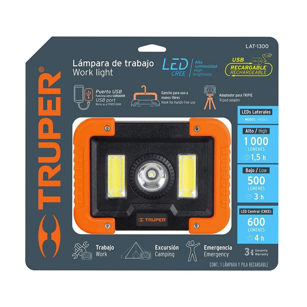 Impacto Ferretero. LINTERNA DE CABEZA LED ALTA POTENCIA TRUPER LI-CA-60R