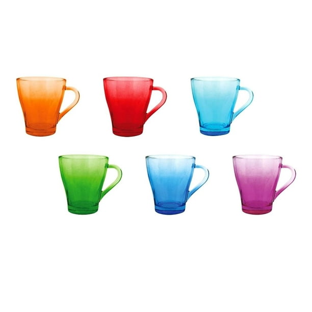 Juego de 2 uds./6 uds. De vasos de cristal de 215ml/7,27 oz, taza de agua  potable para el hogar, taza de té, taza de leche, taza de cerveza, taza rect
