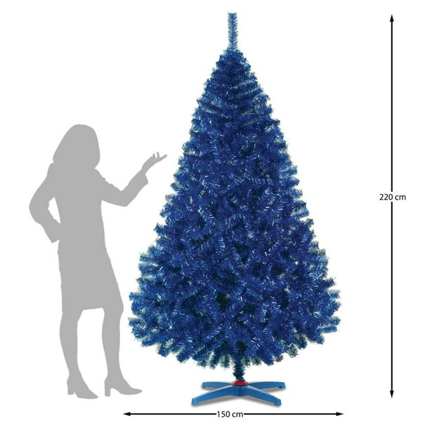 Melancólico De hecho historia Árbol de Navidad Naviplastic Monarca de Lujo color Azul Metálico de 220 cm  | Walmart en línea