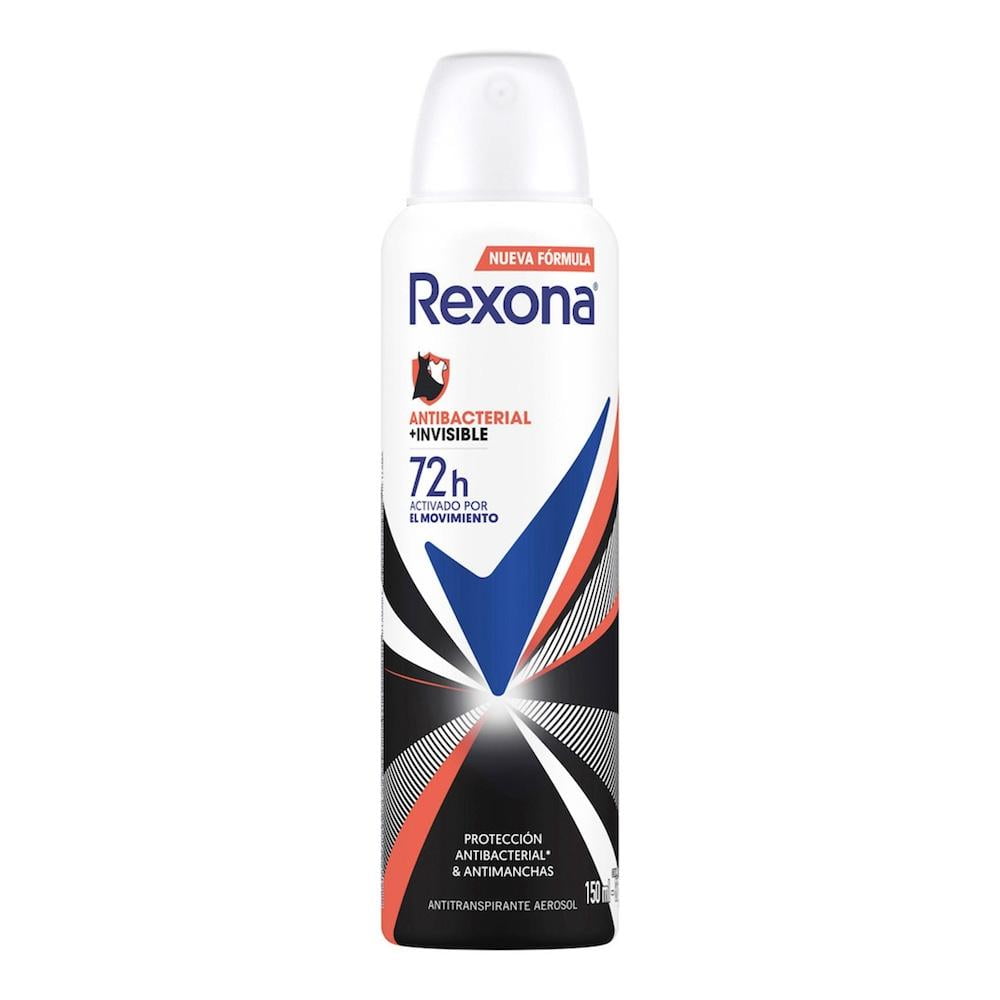 Antitranspirante Rexona antibacterial + invisible en aerosol para dama ...