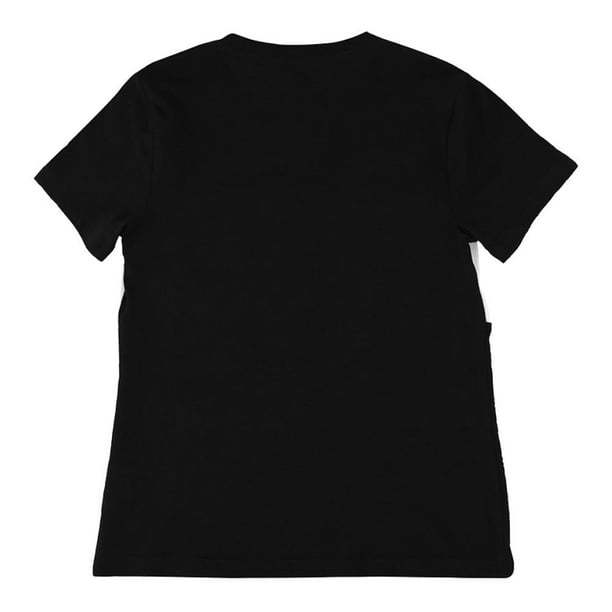 Camiseta negra para niña con manga de tul