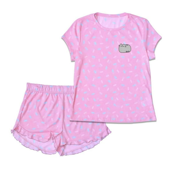 Variante Dificil Europa Set de Pijama Pusheen Talla M con Short Rosa | Walmart en línea