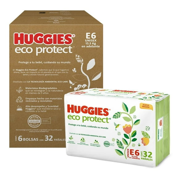 pañal huggies eco protect etapa 6 192 piezas