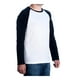 thumbnail image 2 of Playera Simply Basic para Hombre, Grande Blanco con Negro Marino Manga Larga Talla G, 2 of 4